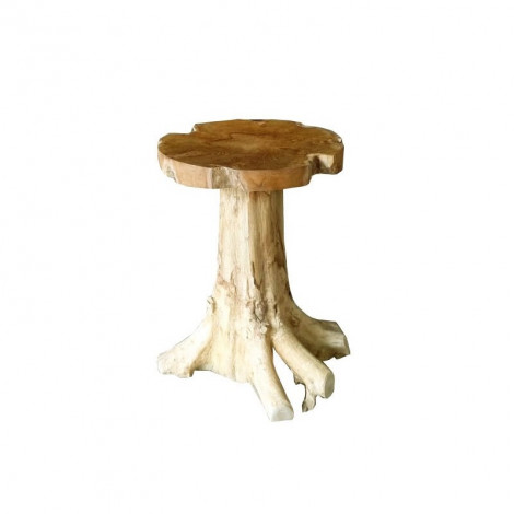Table d'appoint diamètre 55 cm en racine de teck - TEAK CHAMPI|Table|Meuble et moi