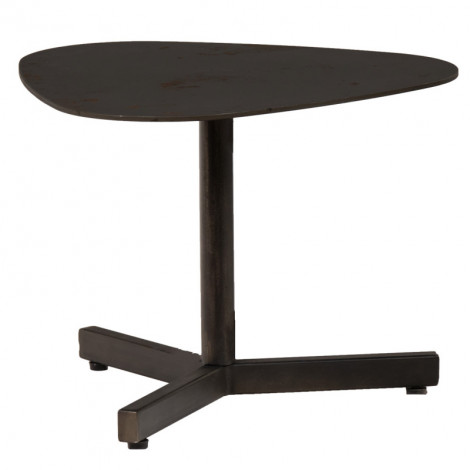 Table basse 40 cm triangulaire métal vieilli gris anthracite - KEPLER|Table|Meuble et moi