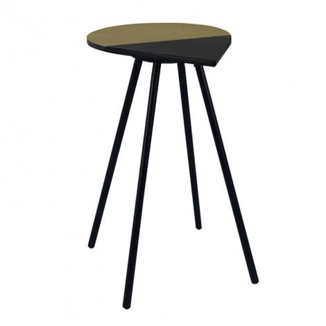 Table d'appoint métal avec plateau goutte dorée et noire - GULL 6303|Table|Meuble et moi