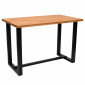 Table de bar avec plateau en chêne massif et piètement en bois - LAO|Table|Meuble et moi