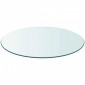 Plateau rond 60 cm en verre trempé transparent|Table|Meuble et moi