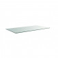 Plateau rectangulaire 120x40 en verre trempé transparent|Table|Meuble et moi
