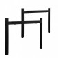 4 pieds de table de repas minimalistes métal noir H.65 cm - 09|Table|Meuble et moi