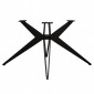 Pied de table de repas métal noir design croisé étoile H.65 cm - 06|Table|Meuble et moi