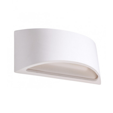 Applique en plâtre Vixen Verre,céramique blanc 1 ampoule 14cm|Appliques murales|Luminaire Center