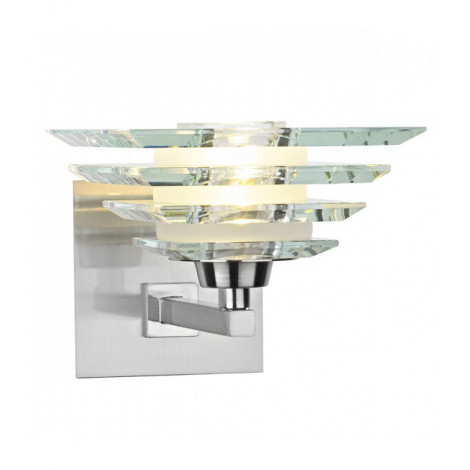 Applique murale Stirling chrome poli et verre 1 ampoule|Appliques murales|Luminaire Center