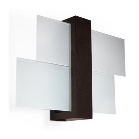 Applique murale FENIKS bois/verre wenge 1 ampoule|Appliques murales|Luminaire Center