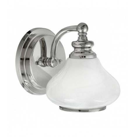 Applique salle de bain Ainsley, chrome poli, verre opale, LED|Appliques murales|Luminaire Center