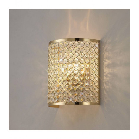 Applique murale Ava Rectangle 2 Ampoules doré/cristal|Appliques murales|Luminaire Center