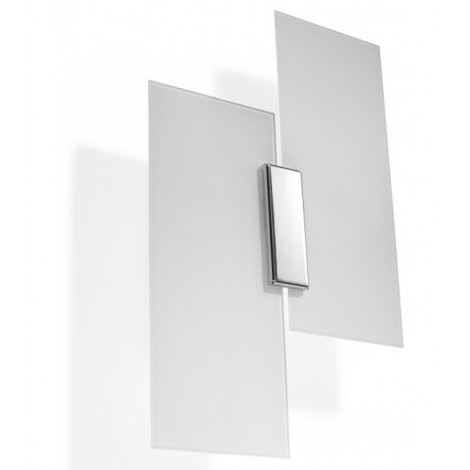 Applique murale FABIANO verre/acier blanc/chrome 2 ampoules|Appliques murales|Luminaire Center
