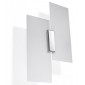 Applique murale FABIANO verre/acier blanc/chrome 2 ampoules|Appliques murales|Luminaire Center