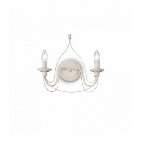 Applique murale Blanche antique CORTE 2 ampoules|Appliques murales|Luminaire Center