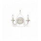 Applique murale Blanche antique CORTE 2 ampoules|Appliques murales|Luminaire Center