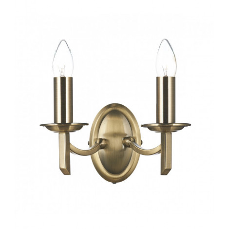 Applique murale Ambassador laiton antique 2 ampoules|Appliques murales|Luminaire Center