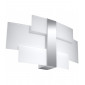Applique murale CELIA acier inoxydable/verre chrome/blanc 2 ampoules|Appliques murales|Luminaire Center