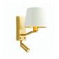 Applique Harvey avec liseuse, or brossé|Appliques murales|Luminaire Center