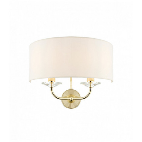 Applique Nixon, laiton et cristal, 2 ampoules|Appliques murales|Luminaire Center