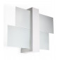 Applique murale FENIKS bois/verre blanc 1 ampoule|Appliques murales|Luminaire Center