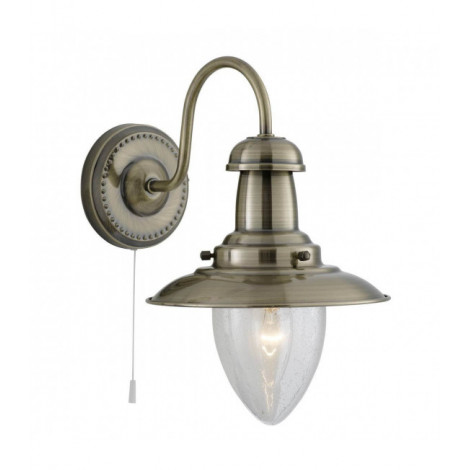 Applique Fisherman hauteur 27 cm, en laiton antique et verre|Appliques murales|Luminaire Center