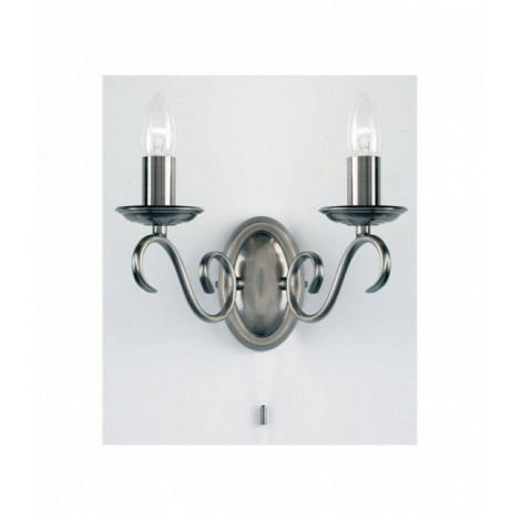 Applique Bernice, argent ancien, 2 ampoules|Appliques murales|Luminaire Center