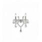 Applique murale Chromée en cristal FLORIAN 2 ampoules|Appliques murales|Luminaire Center