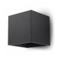 Applique murale QUAD aluminium noir 1 ampoule|Appliques murales|Luminaire Center