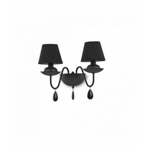 Applique murale Noire BLANCHE 2 ampoules|Appliques murales|Luminaire Center