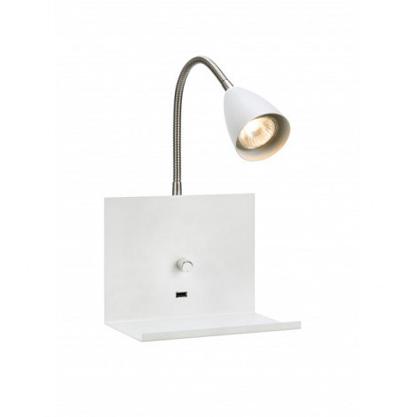 Applique murale LOGI blanche 1 ampoule|Appliques murales|Luminaire Center