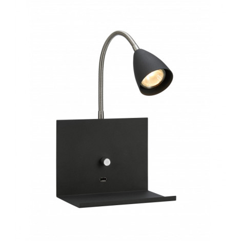 Applique murale LOGI Noire 1 ampoule|Appliques murales|Luminaire Center