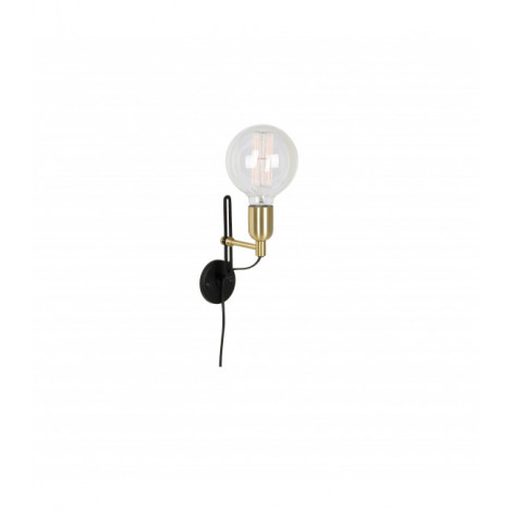 Applique murale REGAL en Métal et Noir/Laiton Diamètre 8 Cm|Appliques murales|Luminaire Center