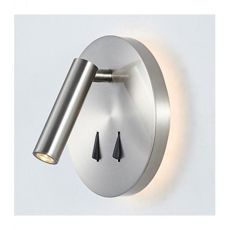 Applique de chevet moderne Nelly Nickel satiné|Appliques murales|Luminaire Center