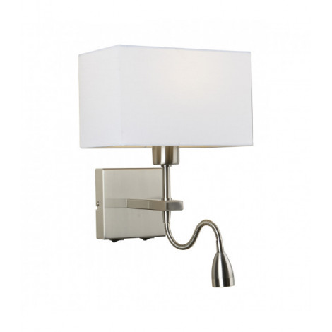 Applique blanche de chevet moderne Norte Nickel|Appliques murales|Luminaire Center