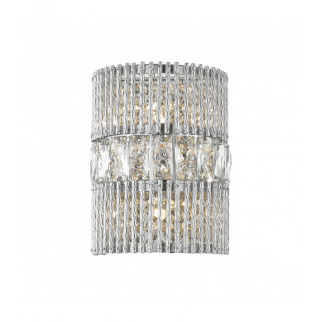 Applique murale en cristal Felicia Argent transparent|Appliques murales|Luminaire Center