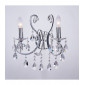 Applique murale en cristal Barocco Chrome Noir|Appliques murales|Luminaire Center
