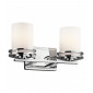 Applique Hendrick, chrome poli, verre opale, 2 LED|Appliques murales|Luminaire Center
