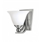 Applique Bolla, nickel brossé et verre, 1 ampoule|Appliques murales|Luminaire Center
