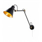 Applique articulée Wall, noir et or, 1 ampoule|Appliques murales|Luminaire Center