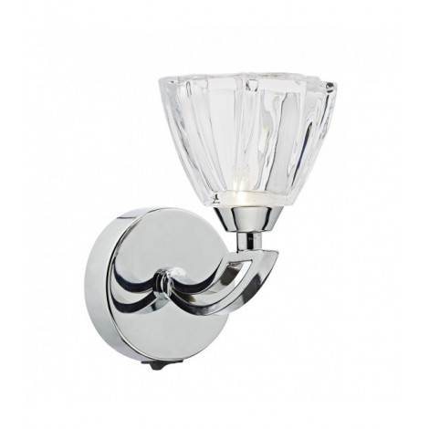 Applique murale Vito chrome poli et verre moulé 1 ampoule|Appliques murales|Luminaire Center