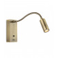 Applique avec liseuse Clifton Laiton antique 1 ampoule 25cm|Appliques murales|Luminaire Center