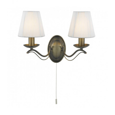 Applique murale Andretti Laiton antique 2 ampoules 26cm|Appliques murales|Luminaire Center