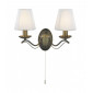 Applique murale Andretti Laiton antique 2 ampoules 26cm|Appliques murales|Luminaire Center
