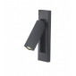 Applique avec liseuse Gokova Noir 1 ampoule 16,5cm|Appliques murales|Luminaire Center