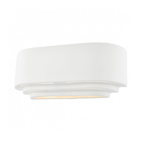 Applique en plâtre Lando Céramique blanc 1 ampoule 13cm|Appliques murales|Luminaire Center
