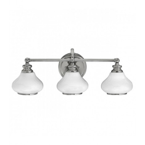 Applique salle de bain Ainsley, chrome poli, verre opale, 3 LED|Appliques murales|Luminaire Center