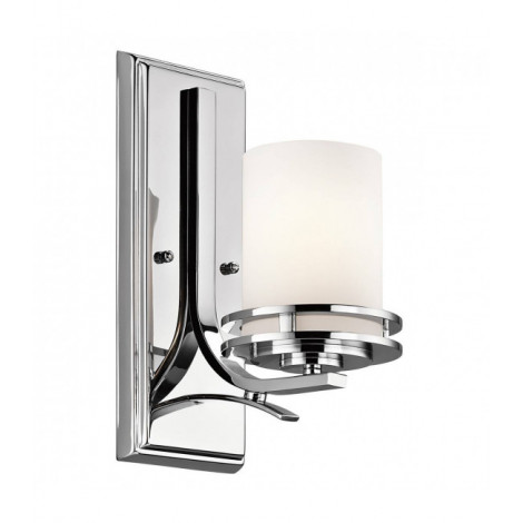 Applique Hendrick, chrome poli, verre opale, LED|Appliques murales|Luminaire Center