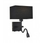 Applique de chevet moderne Norte abat jour noir rectangle|Appliques murales|Luminaire Center