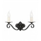 Applique Rectory 11 cm, fer forgé noir, 2 ampoules|Appliques murales|Luminaire Center