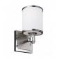 Applique Prospect Park, nickel satiné, chrome, verre opale|Appliques murales|Luminaire Center
