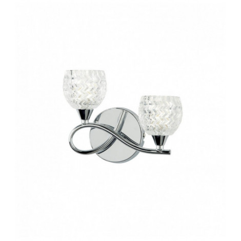 Applique Boyer, chrome et verre, gauche, 2 ampoules|Appliques murales|Luminaire Center