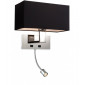 Applique Prince avec liseuse, acier, avec abat-jour noir|Appliques murales|Luminaire Center